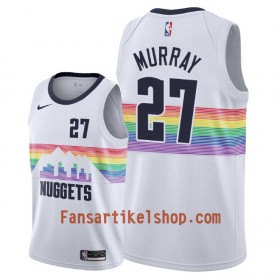 Denver Nuggets Trikot Jamal Murray 27 2018-19 Nike City Edition Weiß Swingman - Herren